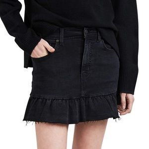 Levi’s black ruffle denim skirt